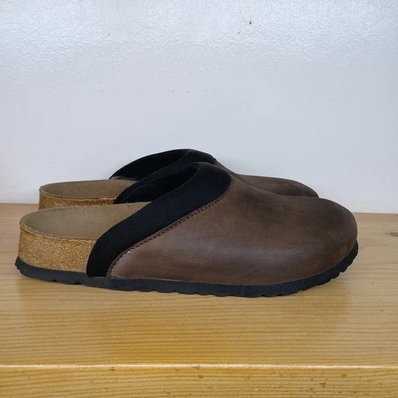Birkenstock Boston Papillio Brown Sandals Slip On Slides Size 38 Women's 7 Mns 5 - Picture 2 of 14